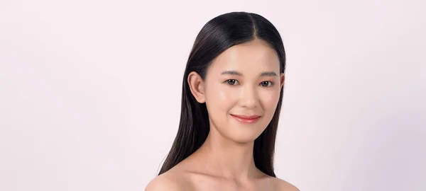 Beauty Skin Concept Beautiful Young Asian Woman Clean Fresh Skin — 图库照片