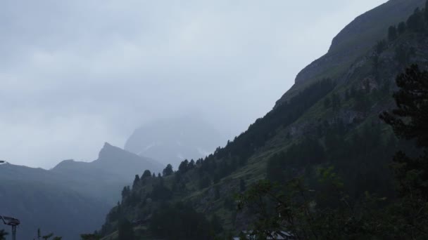 Matterhorn Time Lapse Video Beautiful Nature Matterhorn Mountain Zermatt Switzerland — Stockvideo