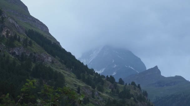 Matterhorn Time Lapse Video Beautiful Nature Matterhorn Mountain Zermatt Switzerland — Stock video