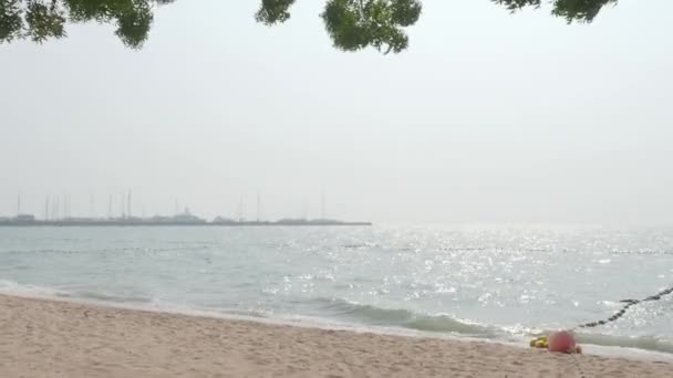Beach Sand Sea Pattaya Beach Which One Famous Sea Locations — Stockvideo