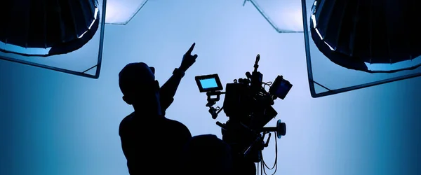 Video Nebo Filmové Produkční Studio Používané Při Natáčení Videografie Nebo — Stock fotografie