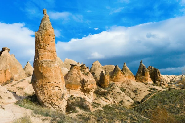 Unique rock formations in Cappadocia — Stock Photo, Image