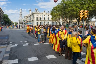 Katalan bağımsızlığı için insan zinciri