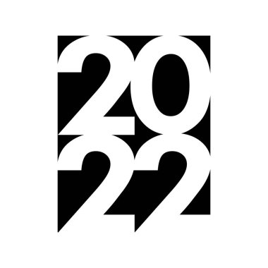 Mutlu yıllar 2021 metin tasarımı logosu.