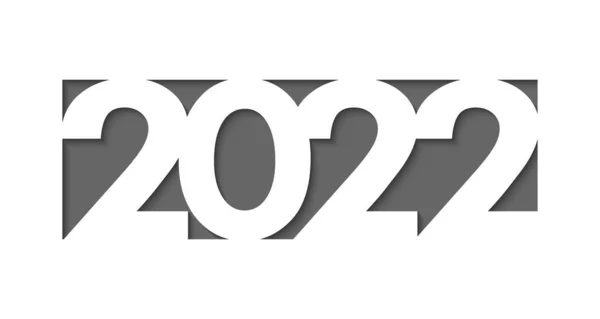 З новим 2022 роком порізаний паперовий фон. Векторний дизайн — стоковий вектор