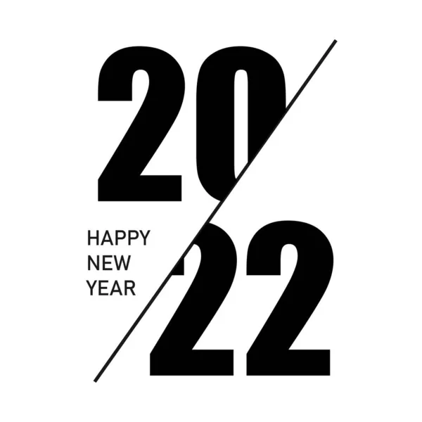 Feliz Año Nuevo 2021 logotipo de diseño de texto. — Vector de stock