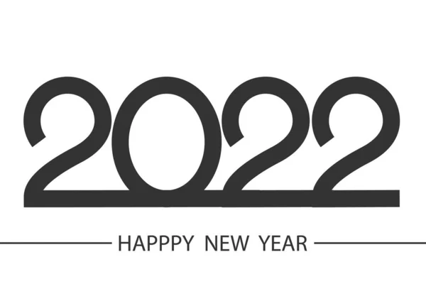 Feliz Año Nuevo 2021 logotipo de diseño de texto. — Vector de stock