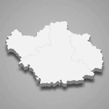 Aube 3d izometrik haritası Fransa 'da bir departmandır.