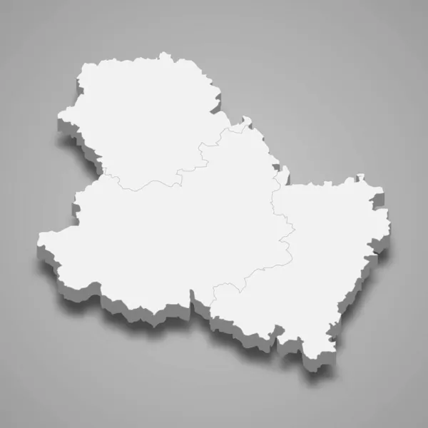 Izometrik Yonne Haritası Fransa Bir Departmandır — Stok Vektör