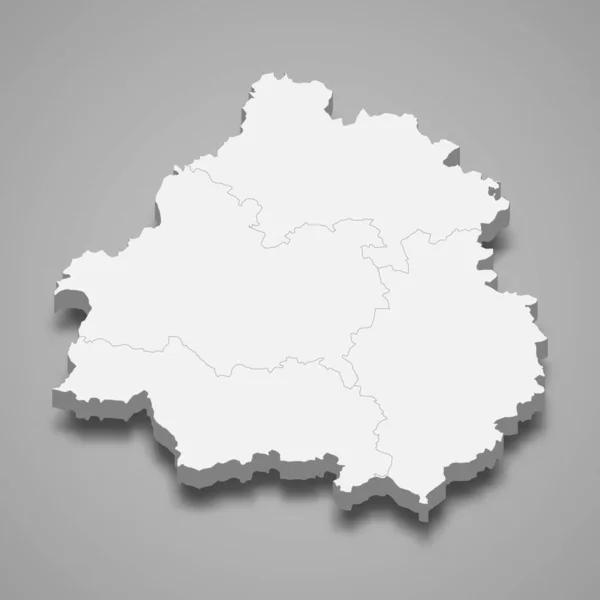 Dordogne Izometrik Haritası Fransa Bir Departmandır — Stok Vektör