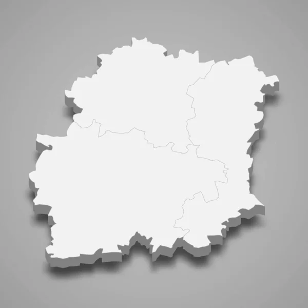 Isométrique Carte Essonne Est Département France Illustration Vectorielle — Image vectorielle