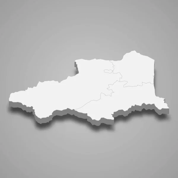Pyrenees Orientales Izometrik Haritası Fransa Bir Departmandır — Stok Vektör