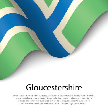 Gloucestershire, İngiltere 'nin Gloucestershire eyaletinde yer alan bir şehirdir. Sancak veya kurdele vektör şablonu 