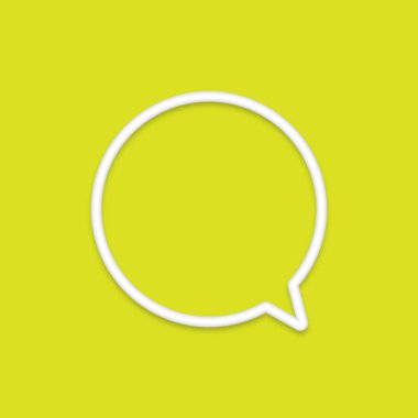 3D abstract speech bubble icons, char message symbol