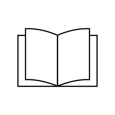 Open book icon. Vector sign isolated