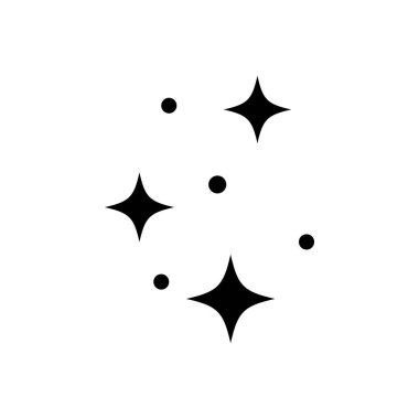 clean star shine line icon, cleaning symbol