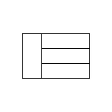 Black outline flag of United Arab Emirates. Thin line vector icon