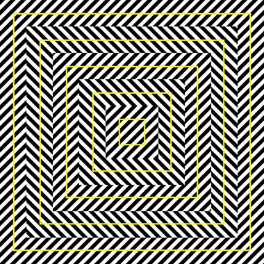 Kare illüzyon, geometrik optik illüzyon deseni. Vektör illüstrasyonu