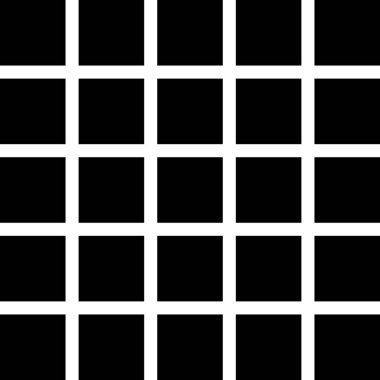Hermann ızgara illüzyonu, geometrik optik illüzyon deseni. Vektör illüstrasyonu