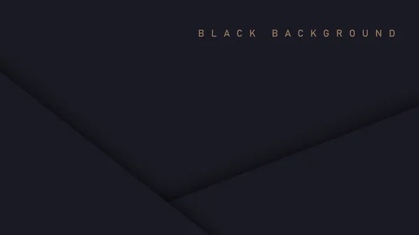 Fond Luxe Noir Avec Des Éléments Ombre Conception Concept Papier — Image vectorielle