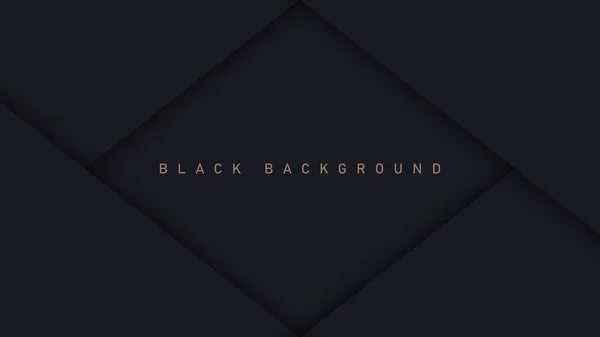 Fond de luxe noir avec des éléments d'ombre, modèle pour votre conception — Image vectorielle
