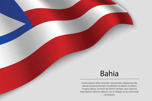 Bandera Bahia Estado Brasil Plantilla Vector Banner Cinta — Archivo Imágenes Vectoriales