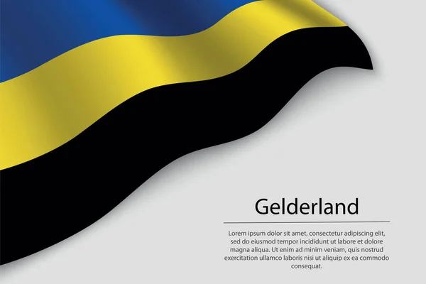 Σημαία Κύμα Gelderland Είναι Μια Επαρχία Της Ολλανδίας Πρότυπο Φορέα — Διανυσματικό Αρχείο