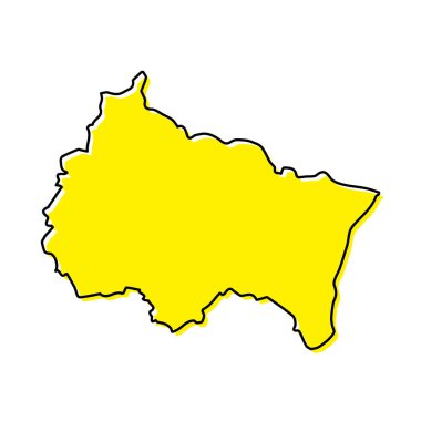 Grand Est 'in basit bir ana hat haritası Fransa' nın bir bölgesidir. Biçimlendirilmiş minimal çizgi tasarımı