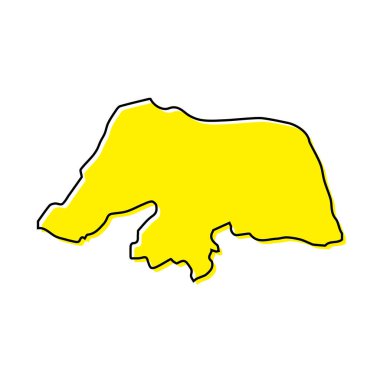 Rio Grande do Norte, Brezilya 'da bir eyalettir. Biçimlendirilmiş minimal çizgi tasarımı