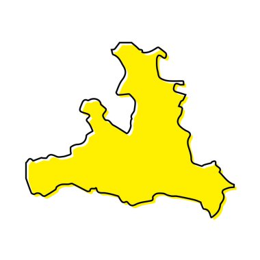 Salzburg 'un ana hatları Avusturya' nın bir eyaletidir. Biçimlendirilmiş minimal çizgi tasarımı