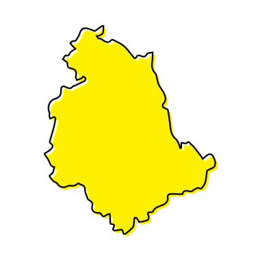 Umbria, İtalya 'da bir şehirdir. Biçimlendirilmiş minimal çizgi tasarımı