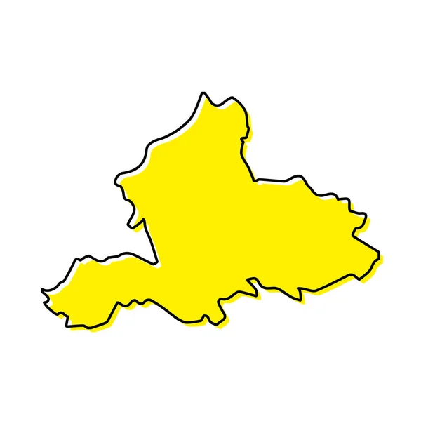 Carte Schématique Simple Gueldre Est Une Province Des Pays Bas — Image vectorielle