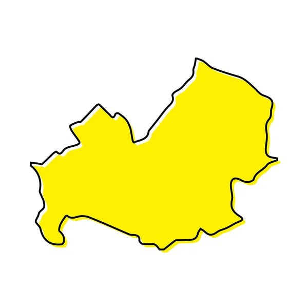 Prosta Mapa Miasta Molise Region Włoch Stylizowana Minimalna Konstrukcja Linii — Wektor stockowy