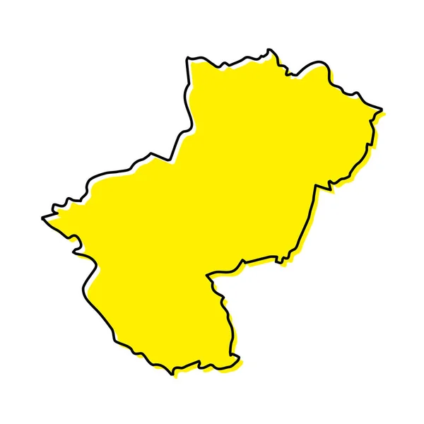 Mapa Contorno Simples Pays Loire Uma Região França Design Linha — Vetor de Stock