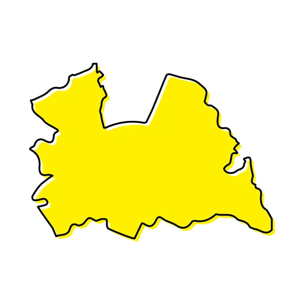Carte Simple Utrecht Est Une Province Des Pays Bas Conception — Image vectorielle