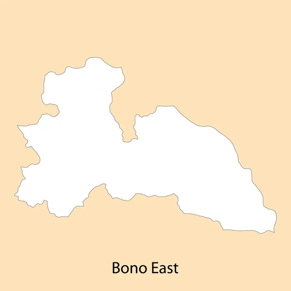 Hochwertige Karte Von Bono East Ist Eine Region Von Ghana — Stockvektor