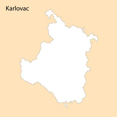 Karlovac 'ın Yüksek Kaliteli Haritası, Hırvatistan' ın bir bölgesidir.