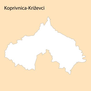 Koprivnica-Krizevci 'nin Yüksek Kalite Haritası, Hırvatistan' ın bir bölgesidir.