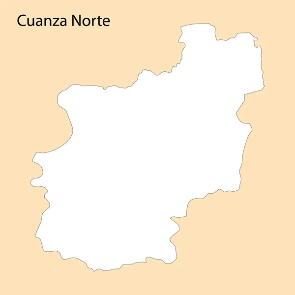 Χάρτης Υψηλής Ποιότητας Της Cuanza Norte Είναι Μια Περιοχή Της — Διανυσματικό Αρχείο