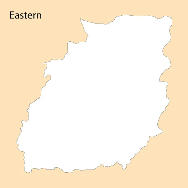 Χάρτης Υψηλής Ποιότητας Της Ανατολικής Είναι Μια Περιοχή Της Γκάνα — Διανυσματικό Αρχείο