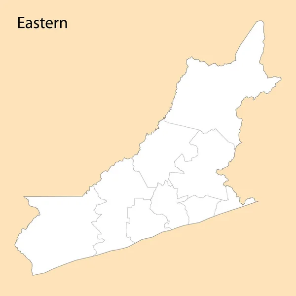 Hochwertige Karte Von Eastern Ist Eine Region Von Sambia Mit — Stockvektor