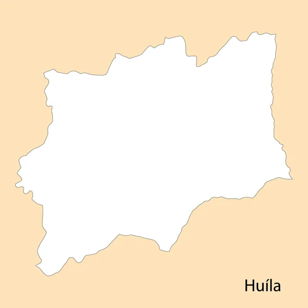 Χάρτης Υψηλής Ποιότητας Της Huila Είναι Μια Περιοχή Της Αγκόλα — Διανυσματικό Αρχείο