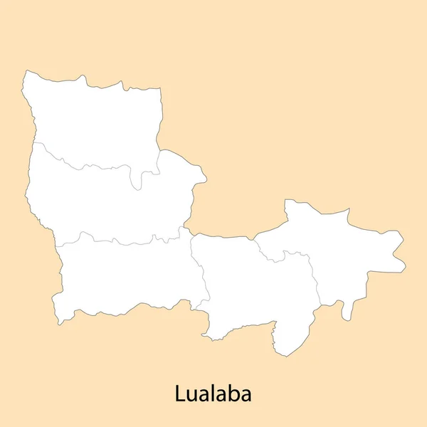 Carte Haute Qualité Lualaba Est Une Région Congo Avec Des — Image vectorielle