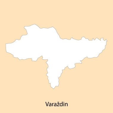 Varazdin 'in Yüksek Kaliteli Haritası, Hırvatistan' ın bir bölgesidir.
