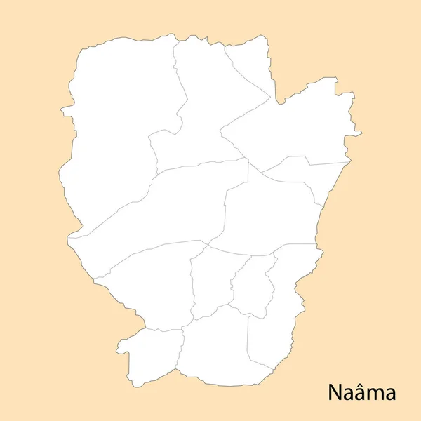 Карта Высокого Качества Наамы Провинция Алжир Границами Районов — стоковый вектор