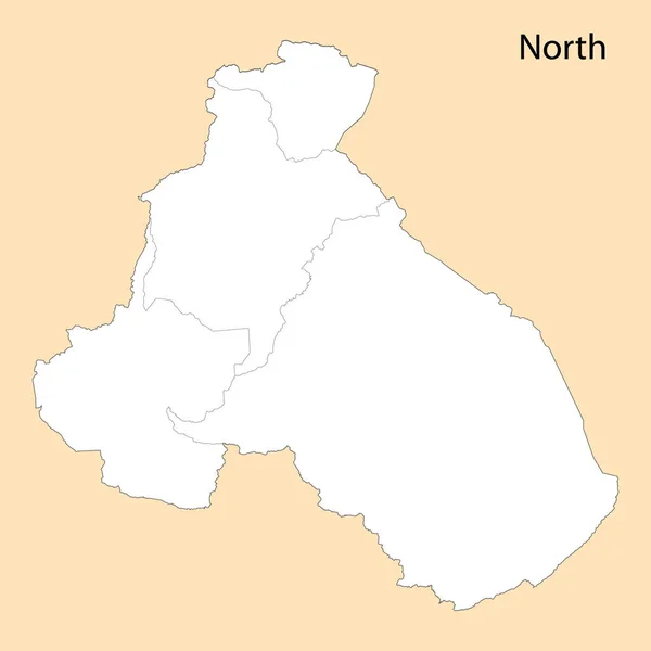 Carte Haute Qualité Région Nord Est Une Province Cameroun Avec — Image vectorielle