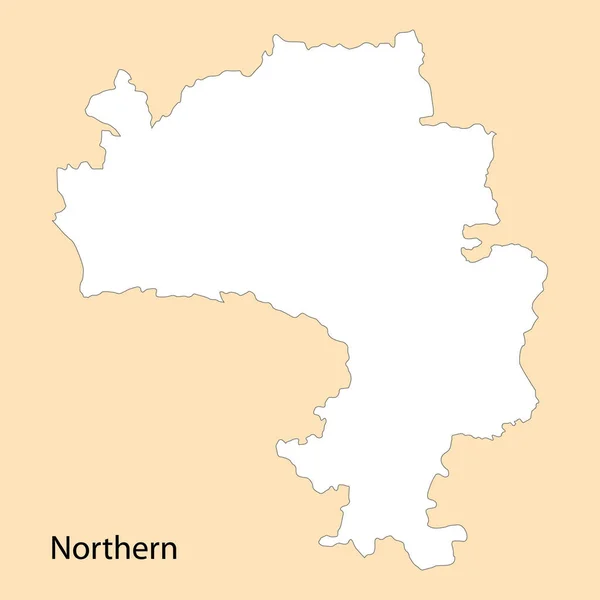 Carte Haute Qualité Nord Est Une Région Ghana Avec Des — Image vectorielle