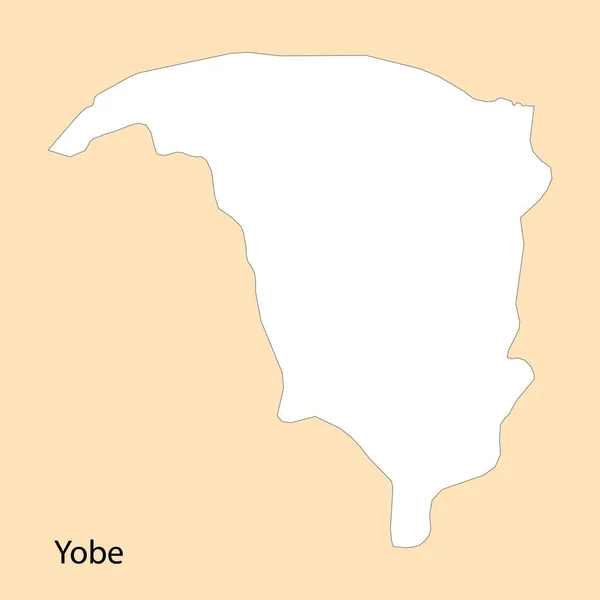 Χάρτης Υψηλής Ποιότητας Της Yobe Είναι Μια Περιοχή Της Νιγηρίας — Διανυσματικό Αρχείο