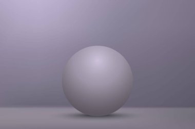 3d realistic sphere on white background. Product presentation mockup