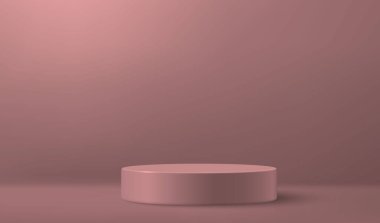 3d realistic podium or pedestal on empty studio background. Product presentation mockup